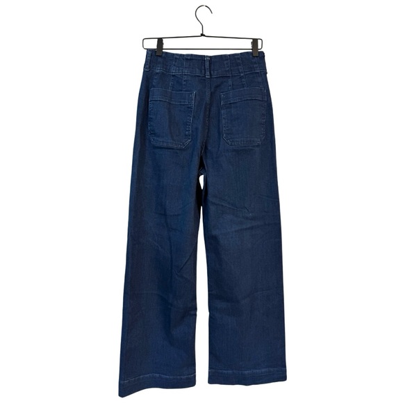 Maeve The Colette Crop High-Rise Wide-Leg Dark Wash Jeans 28 TALL - Picture 5 of 10